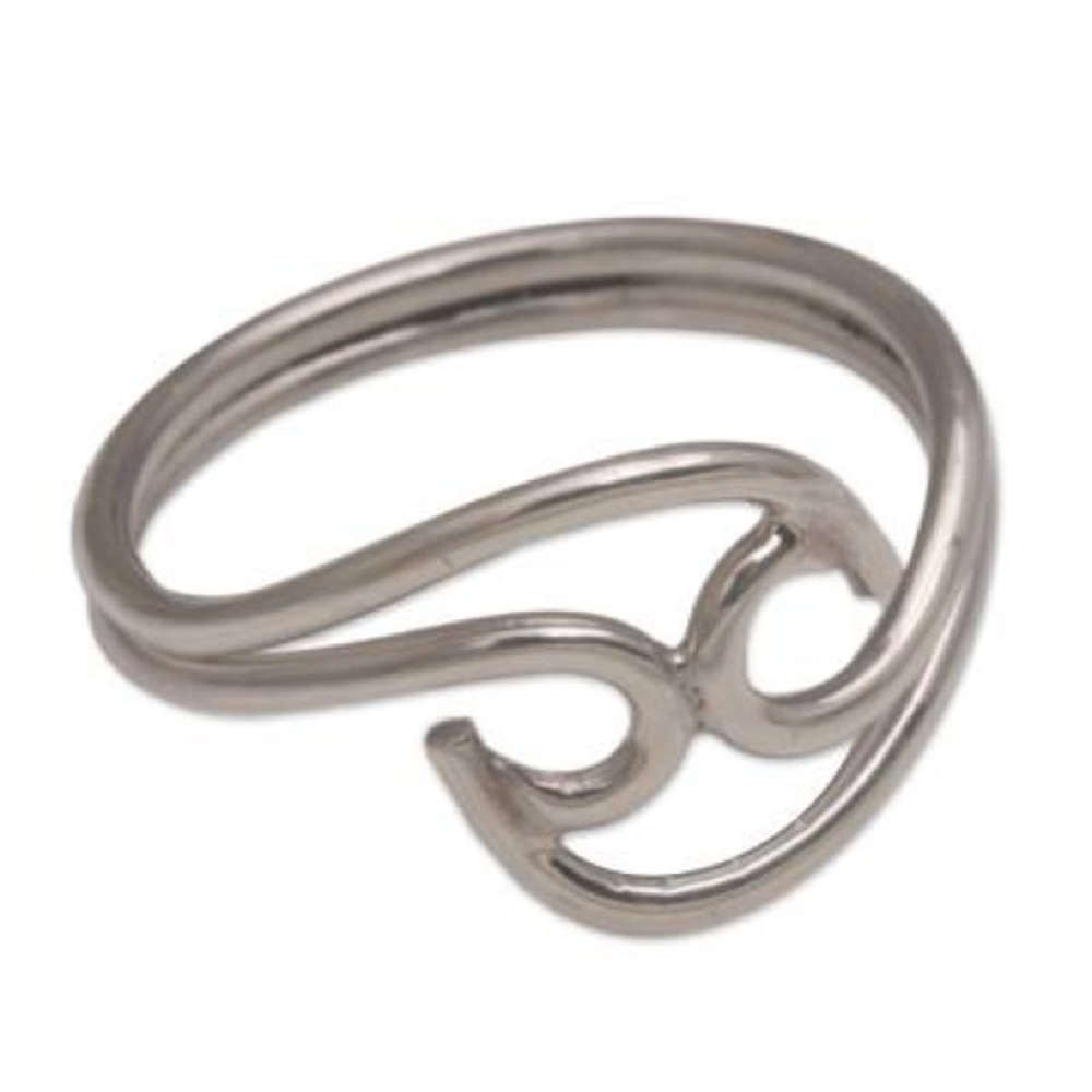 Boho handmade .925 Sterling Silver cocktail ring
